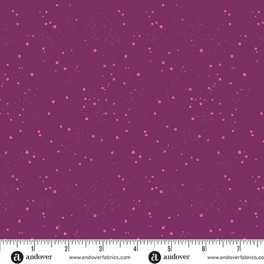Petals and Stitches | Tinted Dots in Plum by Stephanie Organes