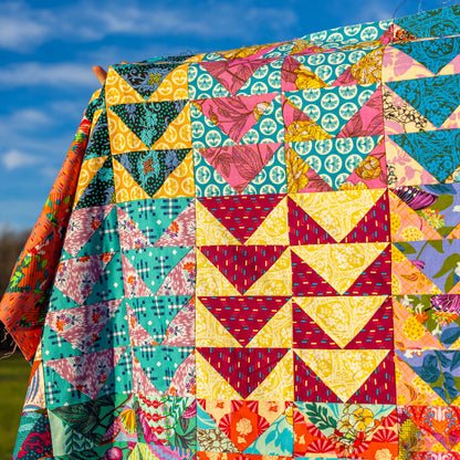 Personal Destash: Anna Maria Horner Flying Geese Pieced Top