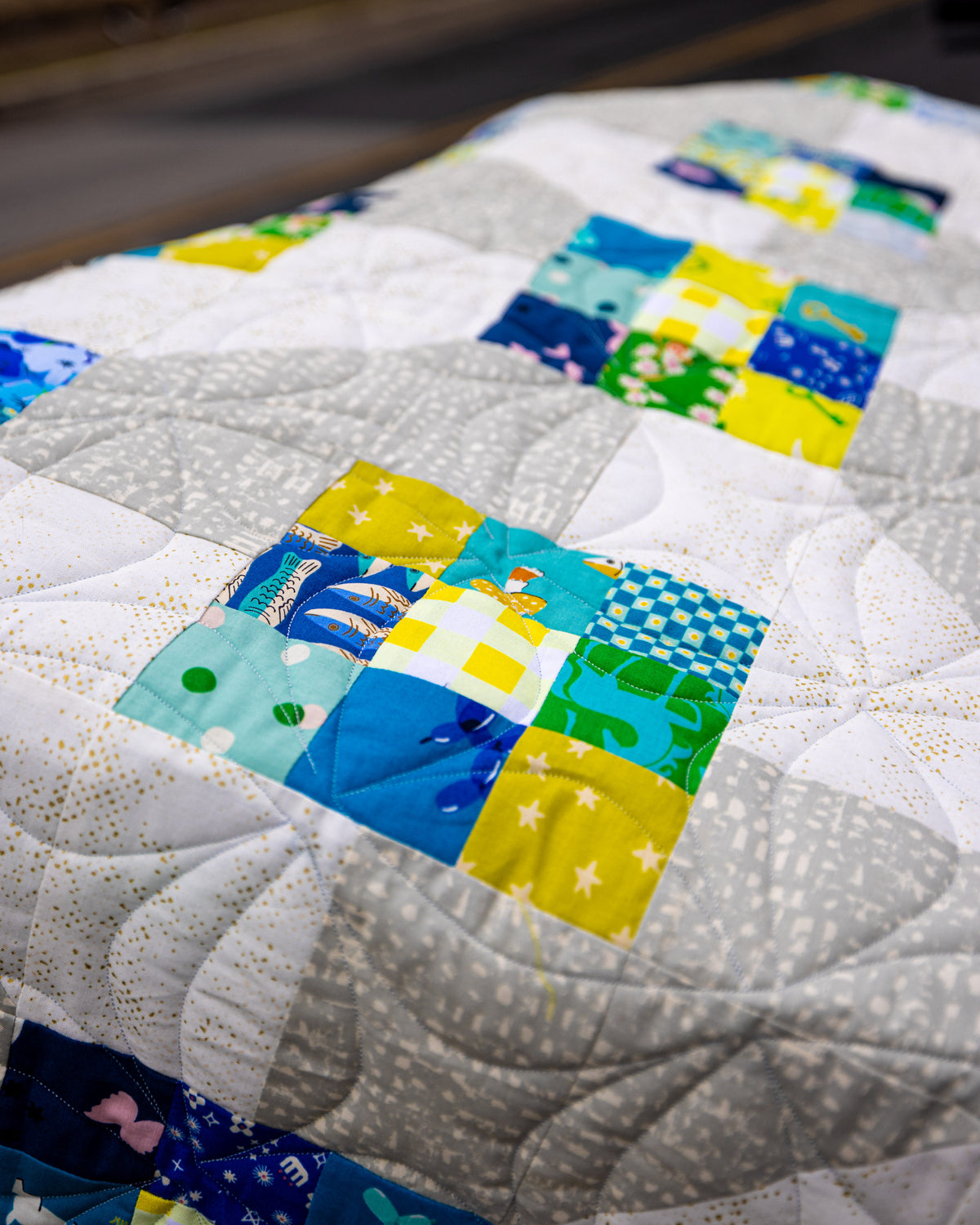 Sample Sale: Blueberry Limeade Finished Quilt