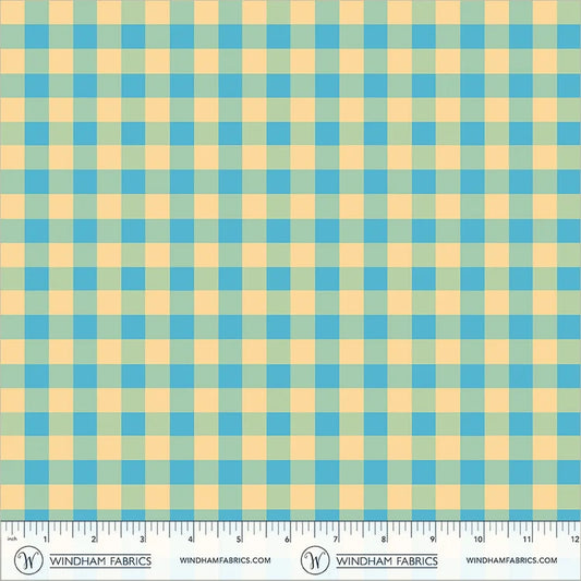 Boat Race Picnic Little by Heather Ross for Windham Fabrics 55608D-17 Sky Blue