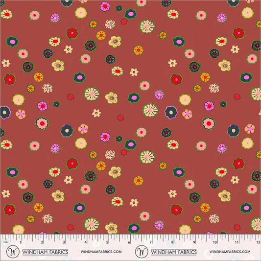 Boat Race Beads by Heather Ross for Windham Fabrics 55603D-6 Brown