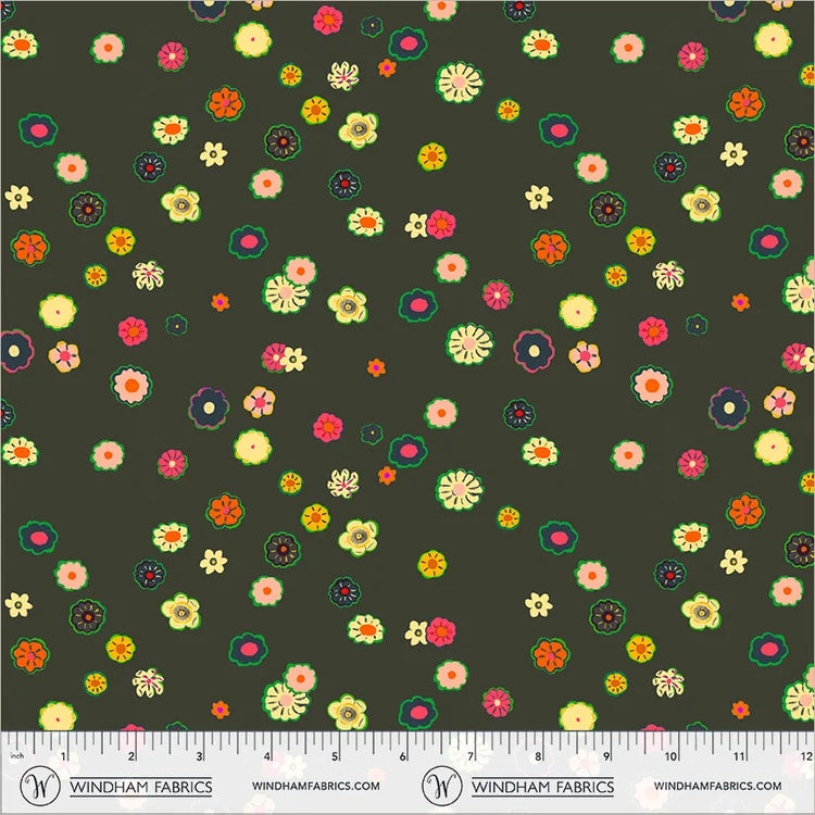 Boat Race Beads by Heather Ross for Windham Fabrics 55603D-8 Soot