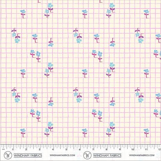 Boat Race Trellis by Heather Ross for Windham Fabrics 55609D-20 Hot Pink