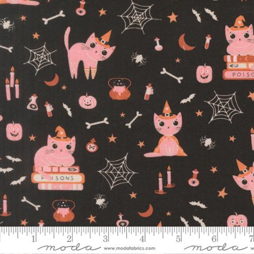Purrs and Boos - Black Cat by Elena Amo for Moda 39060 16