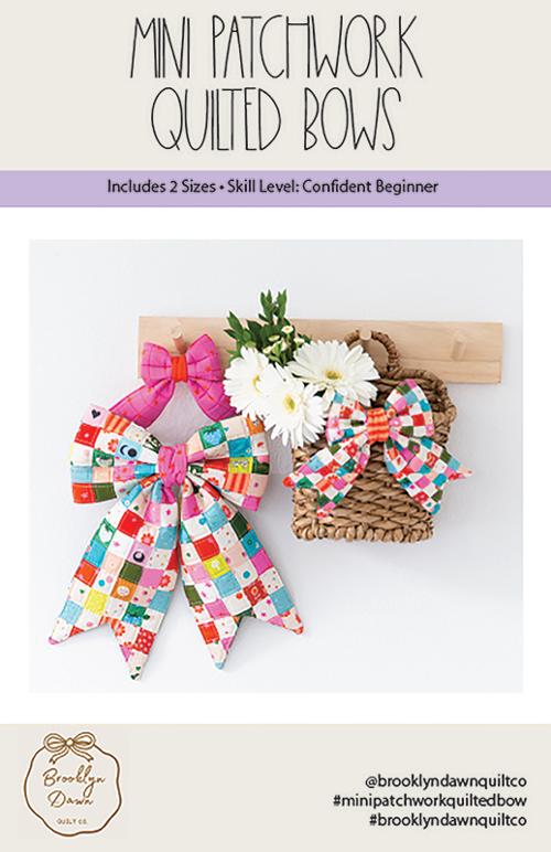 Mini Patchwork Quilted Bow Paper Pattern by Brooklyn Dawn