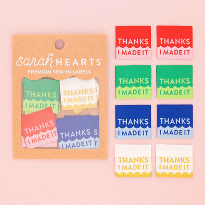 Thanks I Made it Holiday - Sew In Labels by Sarah Hearts
