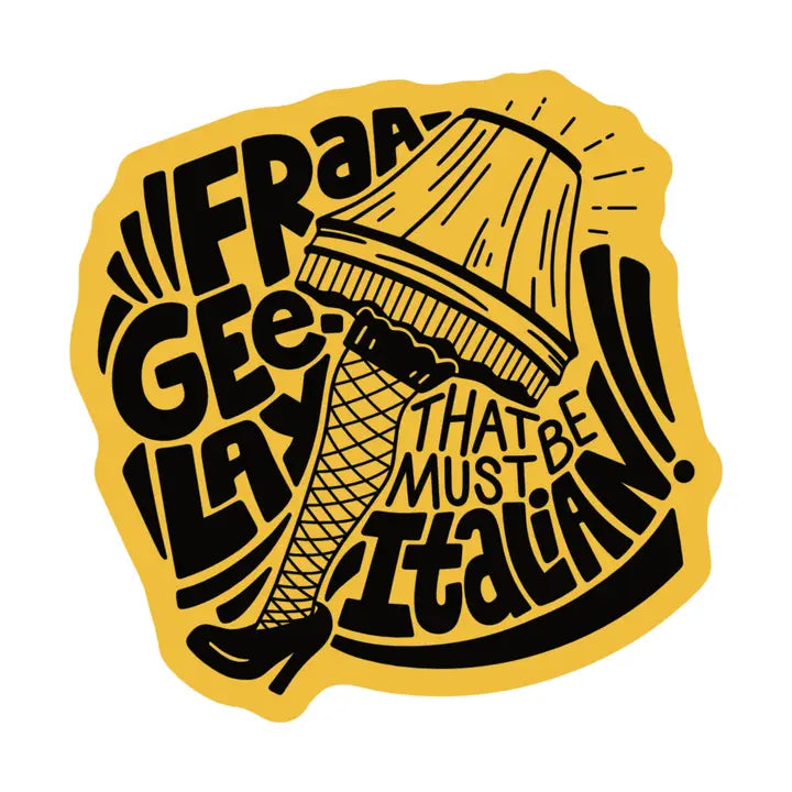 Fraageelay Leg Lamp Sticker by Juju and Moxie