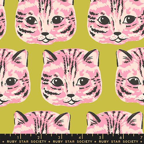 CANVAS: Oops All Cats  Pistachio by Sarah Watts for Ruby Star Society RS2153 12L