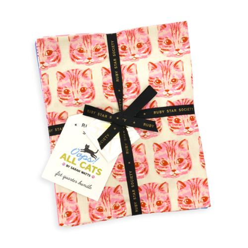 Oops All Cats Fat Quarter Bundle by Sarah Watts for Ruby Star Society RS2146FQ