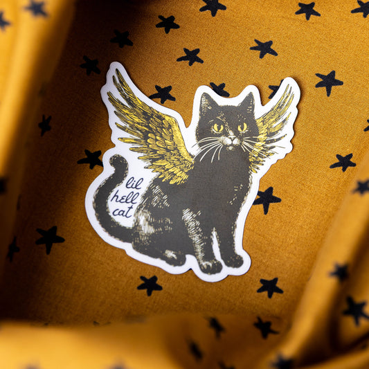 Lil Hell Cat - Sticker by Yarnival