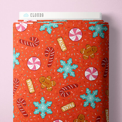 Jolly Tidings - Cookies Chaos by Whim and Joy for Cloud9 Fabrics