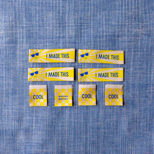 Cool Sunshiney - Premium Woven Sew In Label - Matchy Matchy