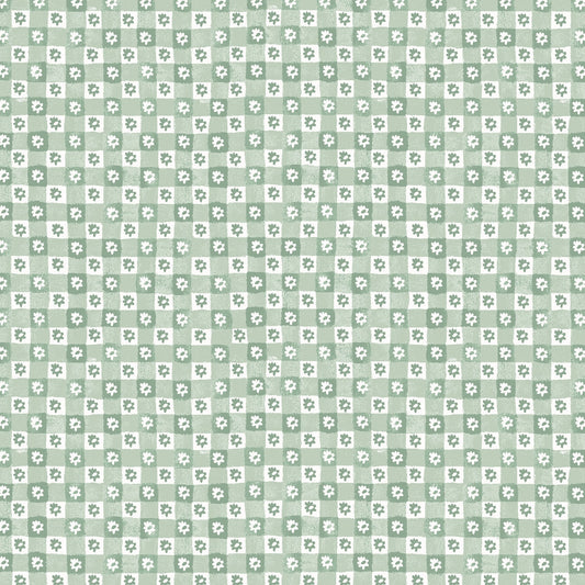 Easter Daisy Gingham - Green - RP1505-GR3 - by Rifle Paper Co.