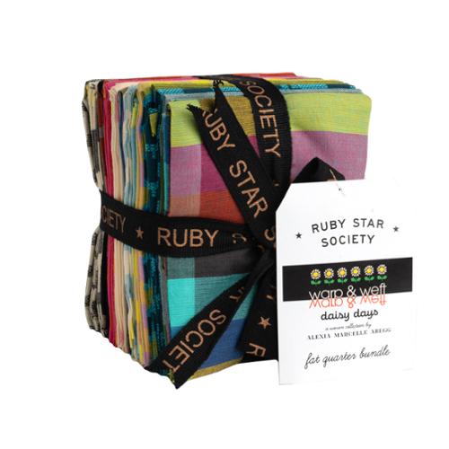 PREORDER: Daisy Days Warp and Weft Fat Quarter Bundle by Alexia Abegg for Ruby Star
