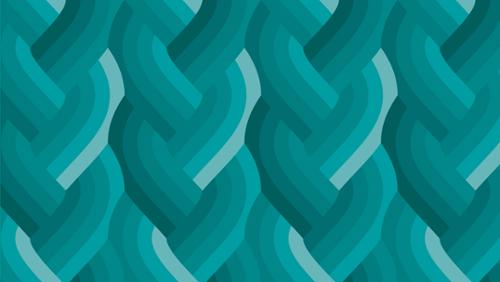 Echo Braid in Teal by Emily Van Hoff for Moda