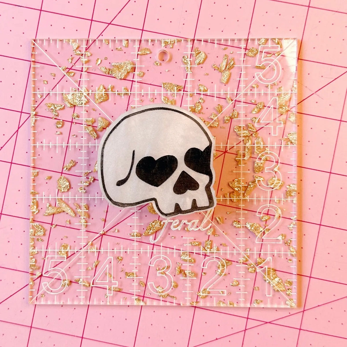 Skull Ruler Handle by Feral Notions