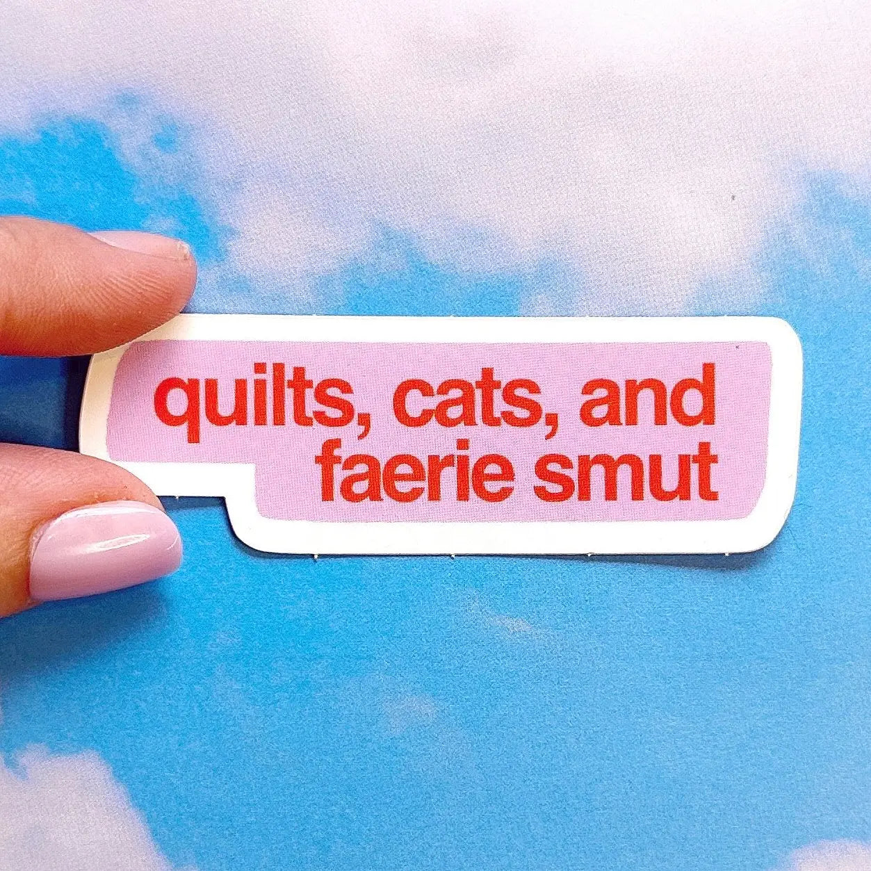 Quilts Cats and Faerie Smut Sticker by Feral Notions