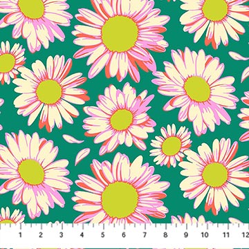 Daisy Crush | Sunshine Daisies in Emerald 91281-64