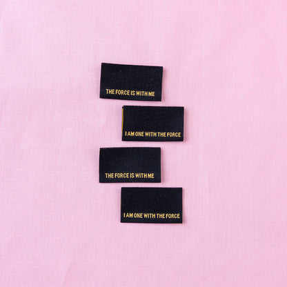 I Am One With the Force - Woven Luxe Sew In Label by Intensely Distracted