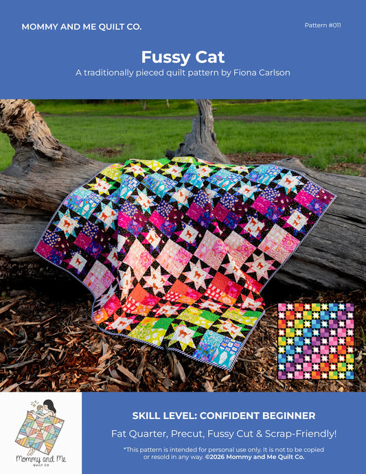 Fussy Cat Paper Quilt Pattern by Mommy and Me