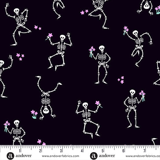 Ghostly Garden - Skeleton Jig Black by KP Creates for Andover