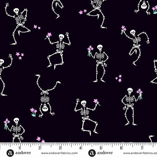 Ghostly Garden - Skeleton Jig Black by KP Creates for Andover