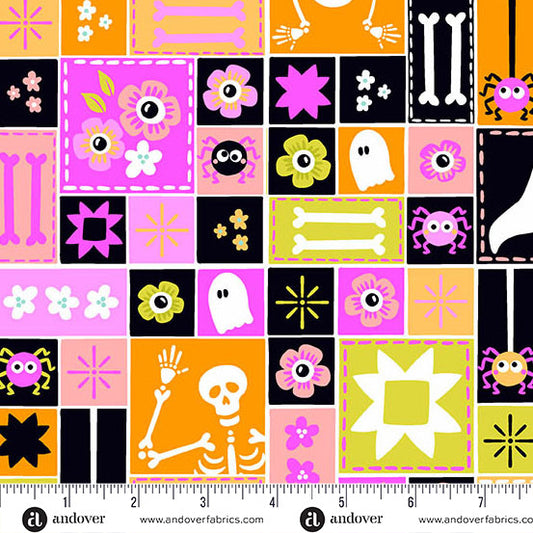 Ghostly Garden - So Spooky Pink by KP Creates for Andover