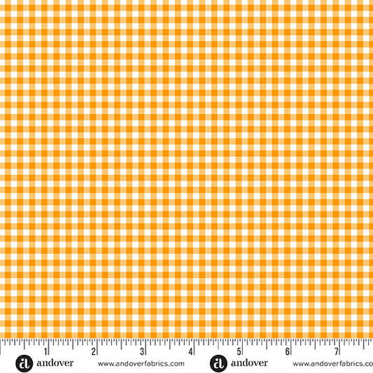 Ghostly Garden - Bitty Gingham Orange by KP Creates for Andover
