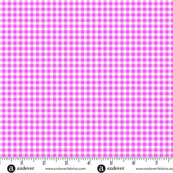 Ghostly Garden - Bitty Gingham Pink by KP Creates for Andover