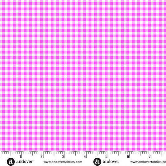 Ghostly Garden - Bitty Gingham Pink by KP Creates for Andover