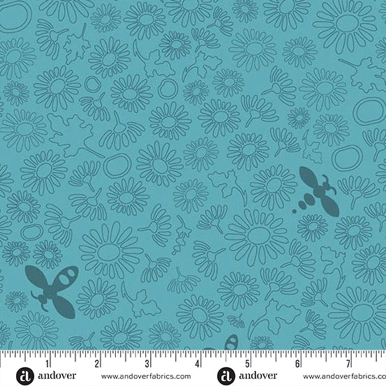 Color Camp - Dusk by Alison Glass Bee Muted Peacock A-10431-T