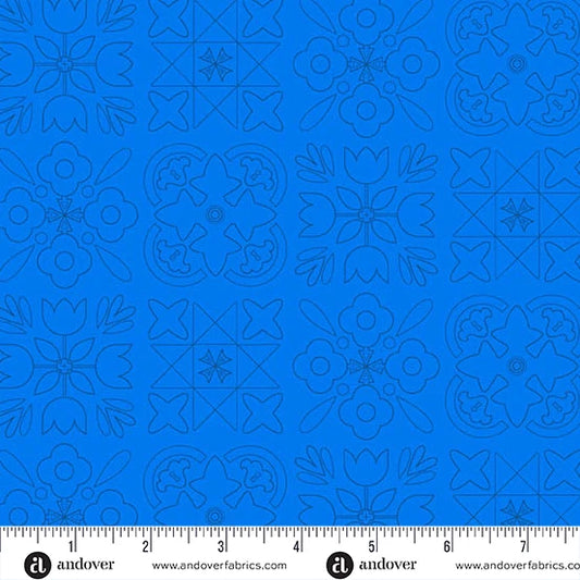 Color Camp - Dusk by Alison Glass Bandana Cobalt A-10428-B
