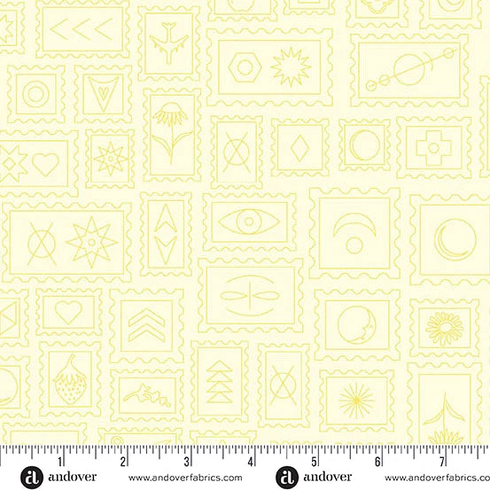 Color Camp - Grove by Alison Glass Postcard Lightest Lichen A-10424-Y