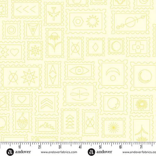 Color Camp - Grove by Alison Glass Postcard Lightest Lichen A-10424-Y