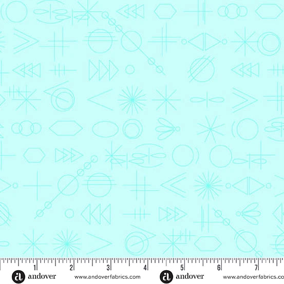 Color Camp - Grove by Alison Glass Bee Gameday Lighter Aqua A-10430-LB
