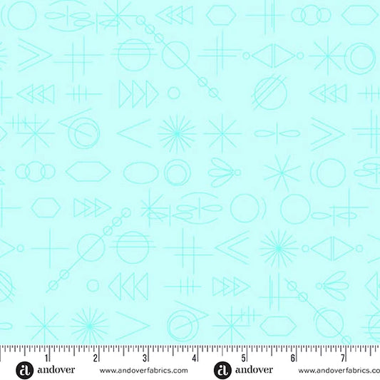 Color Camp - Grove by Alison Glass Bee Gameday Lighter Aqua A-10430-LB