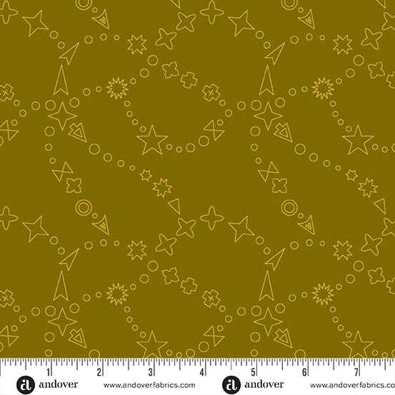 Color Camp - Grove by Alison Glass Trailmap Dark Gold A-10421-Y