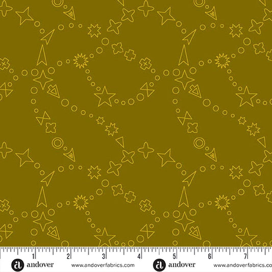 Color Camp - Grove by Alison Glass Trailmap Dark Gold A-10421-Y