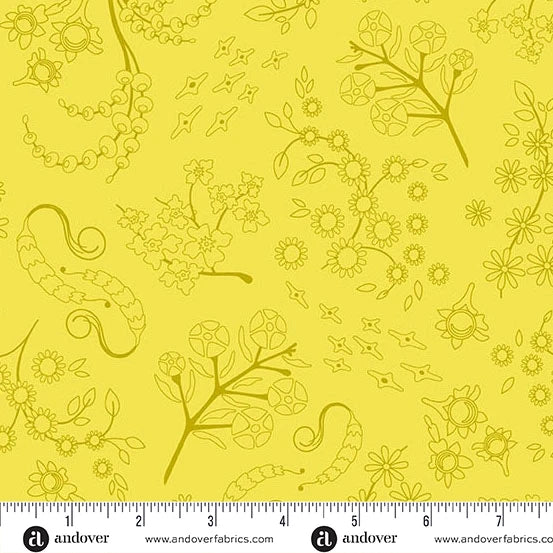 Color Camp - Grove by Alison Glass Bee Nestled Light Lichen  A-10427-Y