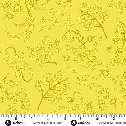 Color Camp - Grove by Alison Glass Bee Nestled Light Lichen  A-10427-Y