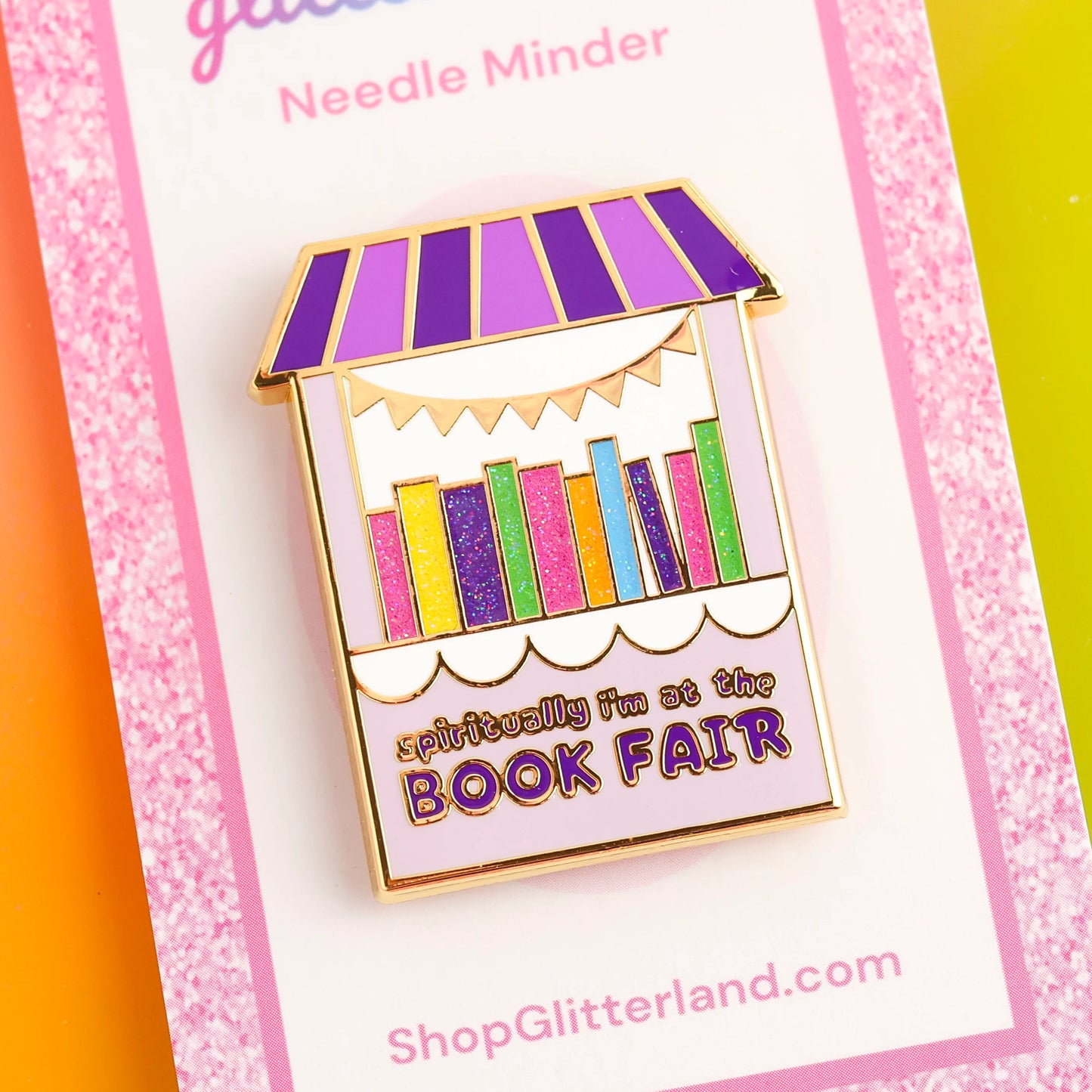Book Fair Stand Needle Minder by Glitterland