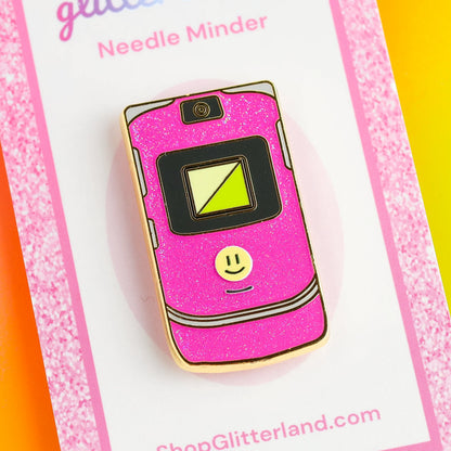 Y2K Flip Phone  Needle Minder by Glitterland