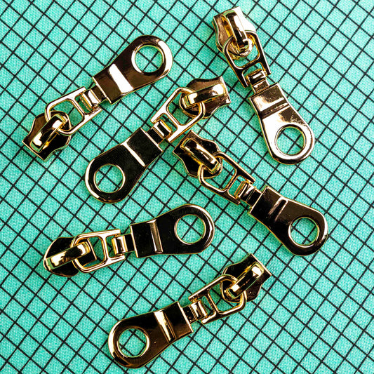 Sassafras Lane Gold Zipper Pulls