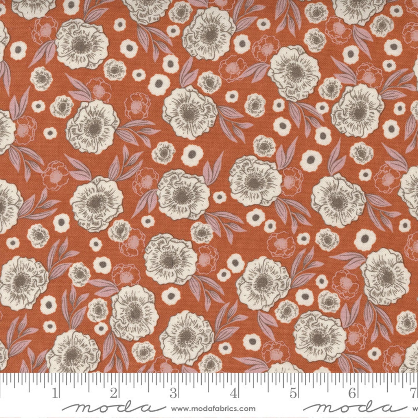 CHRISTMAS SALE: Slow Stroll Pumpkin Last Bloom 45544 13 by Fancy That Design House for Moda