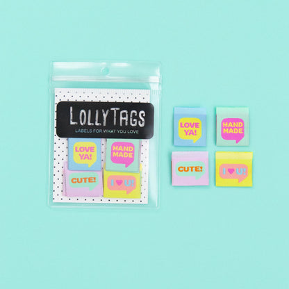 Speech Bubbles - Woven Sewing Labels by LollyTags