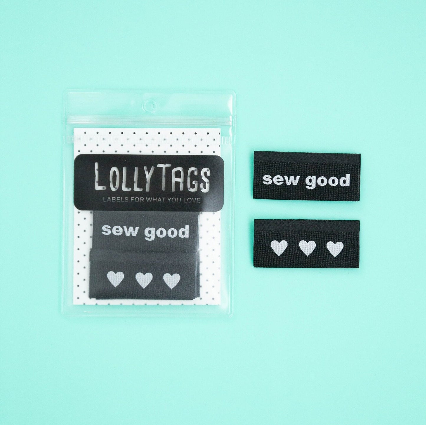 Sew Good - Pack of 8 Woven Sewing Labels by LollyTags