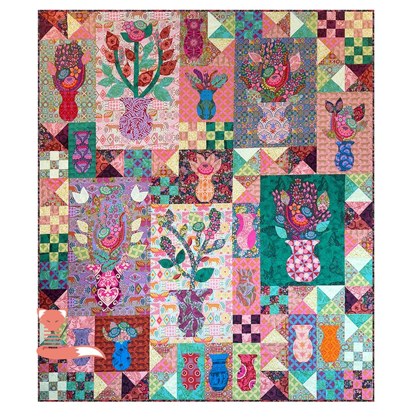 Destash: 72" x 84" Tuscan Flowershop Digital Quilt Top
