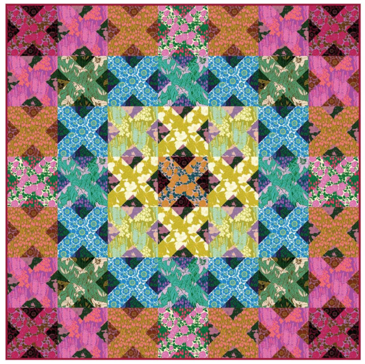 DESTASH: Clean Cut Digital Quilt Top by Anna Maria Textiles