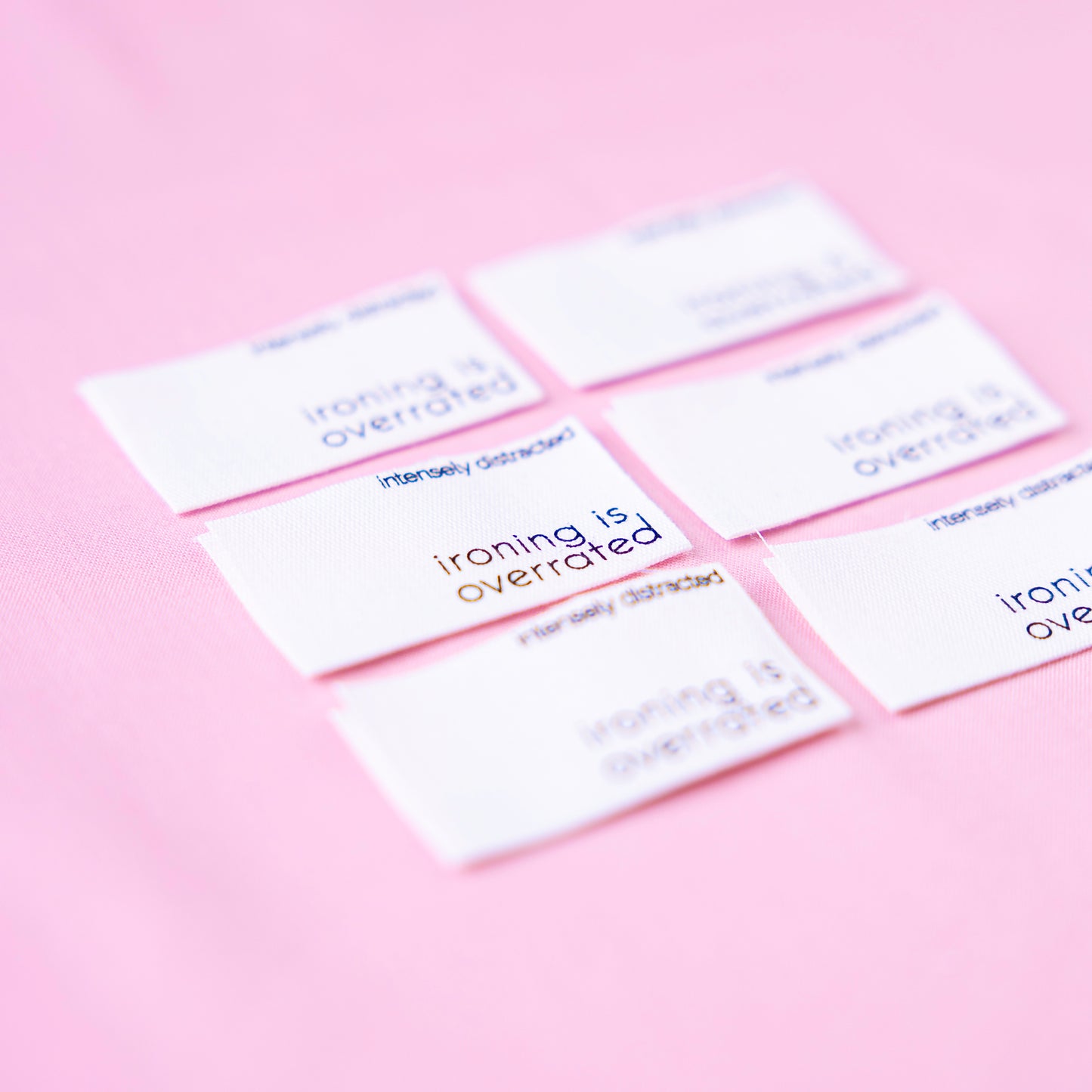 Ironing is Overrrated - Cotton Luxe Sew In Label by Intensely Distracted