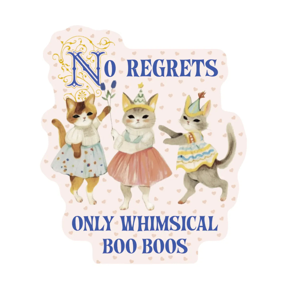 No Regrets Whimsical Boo Boos Sticker by Juju and Moxie
